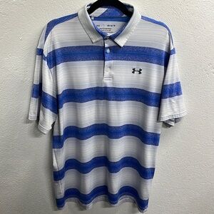 Striped Under Armour polo
